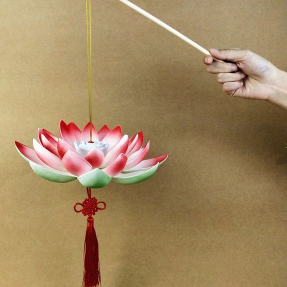 Premium Portable Lotus Lantern | LED Festival Lamp - Picture 8 of 9